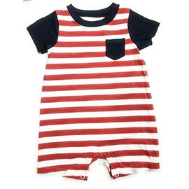 Way To Celebrate Patriotic Baby Boy One Piece Printed Pocket Romper (12M)