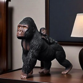 Gorilla Orangutan Statue Sculpture Frgurine Gifts for Gorilla Lover Office Home Living Room Decor Desk Accessories Decoration