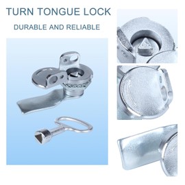 JIQI Turn Tongue Lock with Waterproof Cover with a Key, a Triangle-Shaped Lock core for Outdoor Distribution Box Door