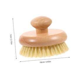 PACKOVE Portable Round Bath Brush with Sturdy Handle for Exfoliating Deep Cleaning and Back Scrubbing Durable Shower Body Scrubber for Smooth Radiant Skin
