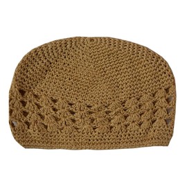 MM Kufi Hat Crochet Cap Beanie Beige