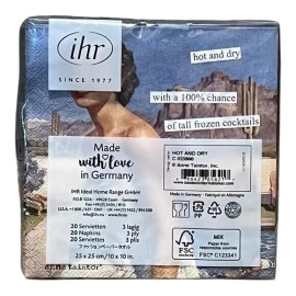 Hot and Dry Funny Cocktail Napkins by Anne Taintor Set of 20 New