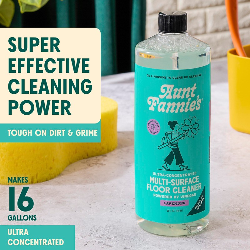 Aunt Fannie's Ultra Concentrated Floor Cleaner Vinegar Wash, Multi-Surface Solution