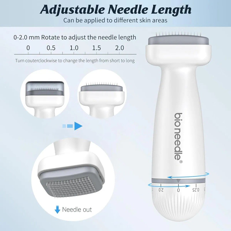 Shzhdikun Tamaño De Microagujas Ajustable 0-2 Mm Para Cabello Y