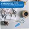TOVINANNA 2pcs Leather Scissor Covers Durable Trimming Tool Protection Sleeve