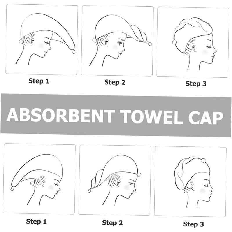 WOONEKY Toalla Microfibra Cabello para Secar Rápido Gorro Absorbente, Material