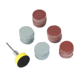 100pcs Sanding Discs Pad Kit, 1 Inch/25mm Hook and Loop Sandpaper Discs with 1/8" Backer Plate Shank and Soft Foam Buffering Pad for Drill Grinder Rotary Tool 100 180 240 1500 3000 Grit Paper