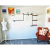 VANDNALI Industrial Pipe Clothing Rack Wall Mounted Wood Garment Rack