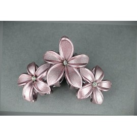 Wholesale Fashion HairClip Pink Hair Clip Claw Butterfly Clamp Flower Floral Plumeria 3.5inch Long Sparkly Fashion hair Accessories for Women