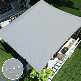 HUXNTN Waterproof Shade Cloth with Grommets 9'9"x13' Sunshade Camping Tent Tarp Cover Shade Sails Multifunctional Awning Hammock Rain Tarp for Outdoor Garden Patio Camping Hiking