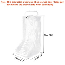 PATIKIL Boots Storage Bags, 2 Pack Waterproof Boots Protector Bag Tall Boots Organizer Bags for Travel Daily Use, White