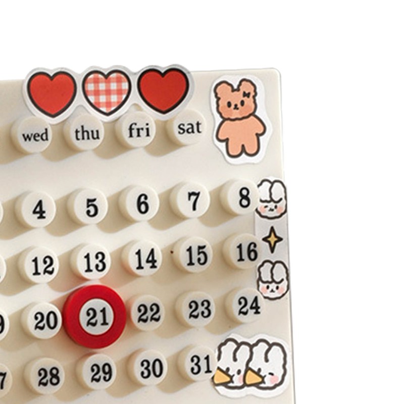 Desk Date Planner Integrated Molding Ring Table Calendar Ornaments for