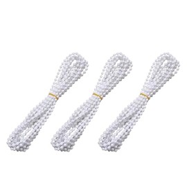 Luanxu 2.5 Meters Continuous Blind Chain (Drop 49”) for Roller Roman Venetian Honeycomb Vertical Shade, Roller Shade Chain, Endless Blinds Beaded Chain (3 Pack)