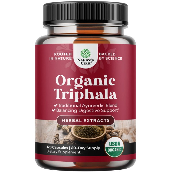 Nature's Craft Digestive Triphala Capsules Organic Complex - Organic Triphala