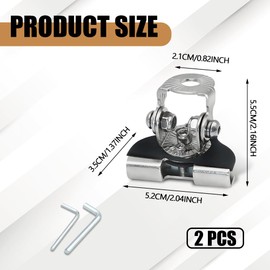 HEVLE Led Light Bar Mounting Brackets, Led Hood Light Mounts, Angle-Adjustable Shock-Absorbing Hood Spotlight Non-Destructive Bracket, Clamp Lights Mounts Universal for Car (Silver)