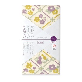 Nichisen Shoko JS-6129 Japanese Style Kimono Style Gauze Pile Shikibishi Tenugui Style Towel