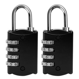 Candado Locker, 2Piezas Cerraduras Equipaje, Candado Combinación de 4 Dígitos para Lockers, Maleta Equipaje, Archivadores, Caja Herramientas, Taquilla Gimnasio