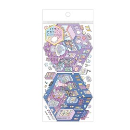Kamio Japan Sticker Small World Seal Crane Game Shop 229453