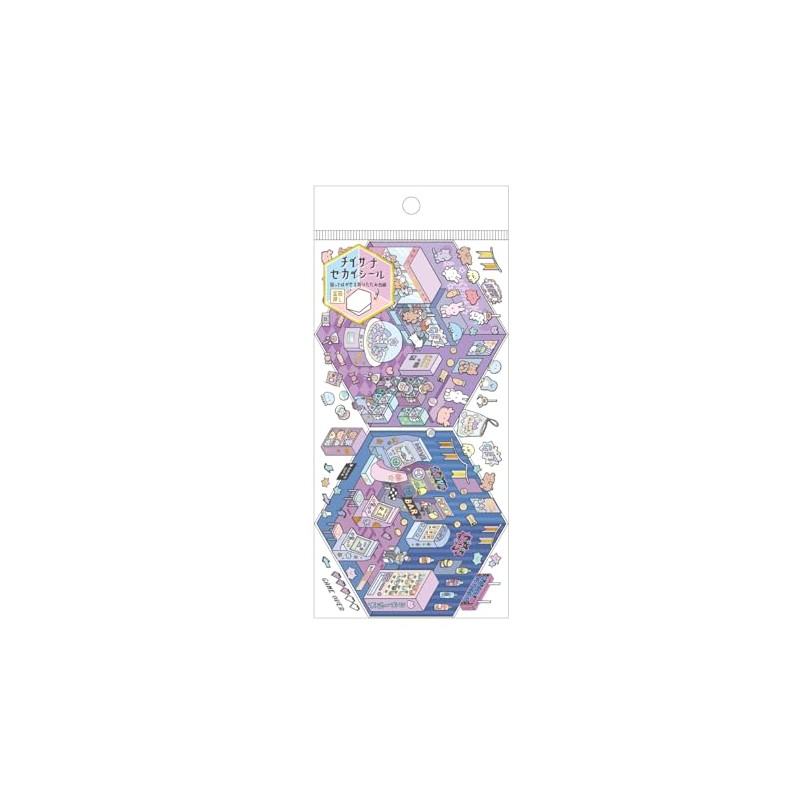 Kamio Japan Sticker Small World Seal Crane Game Shop 229453
