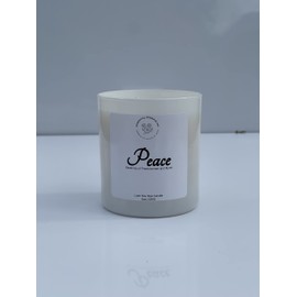 Essential Essence Inc Candles| "Peace" + Soy Candle |Soy Wax Candles for Home |Scented Soy Candle | 8oz Glass Jar | Made in the USA