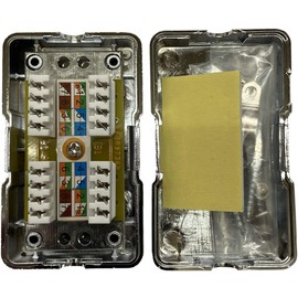 odedo 4 x LSA Connection Module Cat 6 Connector for Repairing, Extending Network Cables and Installation Cables, Connection Box (4 x CAT 6)