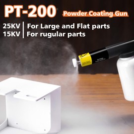Powder Coating Gun System for Metal, Hotcoat Powder Coating Kit, Dual Voltage 15KV 25KV, Model PT-200