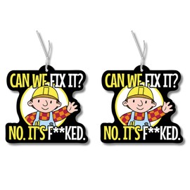 2 x fragrance tree with Bob the Builder motif, funny car fragrance dispenser, air freshener, fragrance pendant car, fragrance tree set car