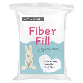 300g/10.6oz Polyester Fiber Fill, Polyfill Stuffing Pillow Filling Stuffing Cushion Filling, Batting High Resilience Fill Fiber, Stuffing for Stuffed Animals/DIY Crafts (White)
