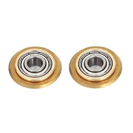 LDEXIN 2pcs Titanium Coated Tile Rotary Ball Bearing Cutting Wheel Replacement Carbide Ceramic Cutter, 22mm Dia