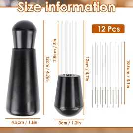 Jognee Wdt Tool, Removable Coffee Distributor with Stand with 12 Espresso Needles 0.4 mm, Wdt Tool Espresso Coffee Distributor, Wdt Distributor Tool for Espresso