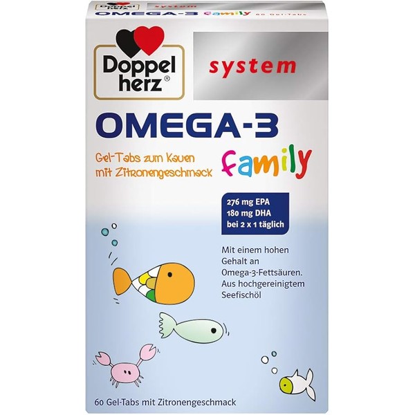 Doppelherz System Omega-3 family, 60 pcs Kautabletten