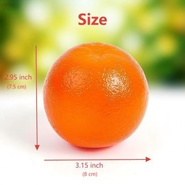 UMPE Set of 4 Artificial Orange Fruits - Realistic Fake Fruit Decor for Kitchen, Table Centerpiece, Photography Props - Lifelike Foam Oranges for Home, Wedding, Party Display (3.15")