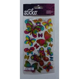 Sticko Stickers - Stained Glass Butterfly Butterflies Rainbow