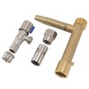 Water Intake Valve Key G1 Thread Brass Stainless Steel Quick