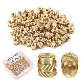 FullFun M3 Threaded Insert, M3 100pcs 3D Printing Brass Nuts,Knurled Brass Nuts Female Thread Knurled Heat Embedment Nut for 3D Printing Parts Laptop Automotive Plastic Shell