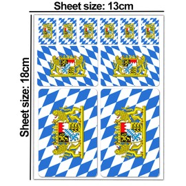 SkinoEu 10 x Vinyl Car Stickers Bavaria Flag Country Flag Car Motorcycle Bicycle Scooter Window D 3