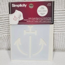 Simplicity Hotfix Crystal Anchor Stencil And Protective Paper New