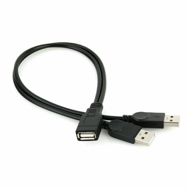 Unbranded USB 2.0 Female to 2 Dual USB Male Power