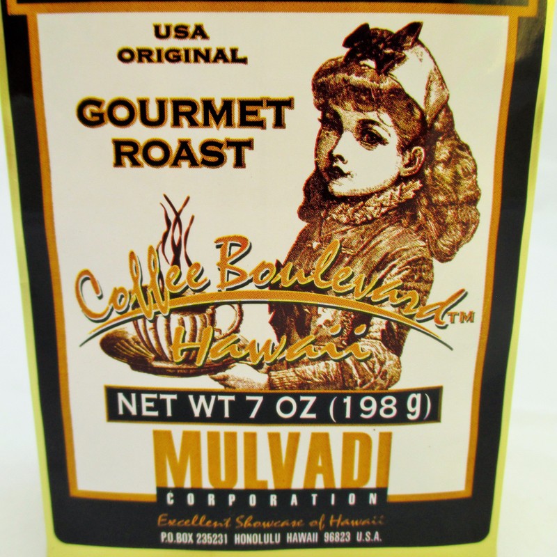 Mulvadi, Coffee Ground 100 Kona, 7 Ounce