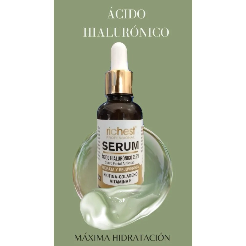Serum Ácido Hialurónico 2.5% Biotina-colágeno-vitamina E Todo Tipo De Piel