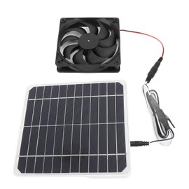 20W Solar Extractor Fan, Quiet Portable Fan with Monocrystalline Solar Panel for Chicken Coop Pet House