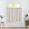 jinchan Beige Kitchen Curtains Linen Tier Curtains 45 Inches Farmhouse