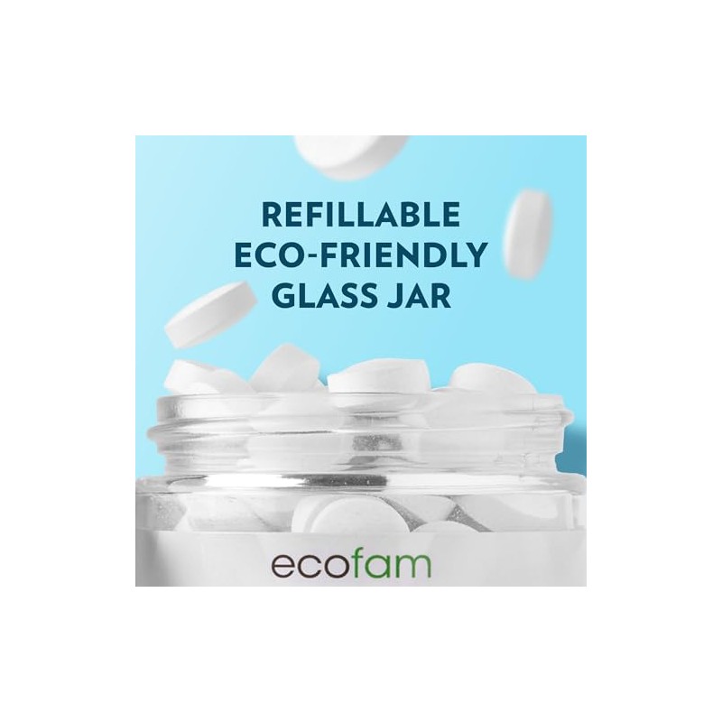 EcoFam Peppermint Mouthwash Tablets - Fresh Breath & Travel Friendly