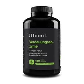 Verdauungsenzyme - 10 Enzyme einschließlich Bromelain und Papain, Hohe Konzentration - 200mg pro Kapsel - 180 Vegane Kapseln - Geeignet für Alle Diäten - Ohne Zusatzstoffe, Glutenfrei