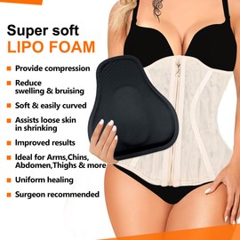 XSbeco Ab Board Post Surgery Liposuction Recovery Pads Tablas Lumbar Molder BBL Abdominal Board Smooth Belly Compression Tummy Tuck Lipo Foam Board