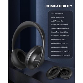 Replacement Ear Pads for Bose QC35, Professional Ear Pads Headphones, Compatible with QuietComfort 35 (QC35) and Quiet Comfort 35 II (QC35 ii) Over-Ear Headphones