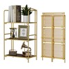 Crofy Crofy No Assembly Folding Bookshelf for Living Room, 3