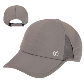 TOP-EX Summer Baseball Caps, Women's Ponytail, Cooling Baseball Cap, Women's UV Protection for Outdoor Sports, Breathable, Waterproof, Foldable, gray, L-XL