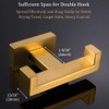 Double Robe Hook, APLusee SUS304 Stainless Steel Square Towel Holder,