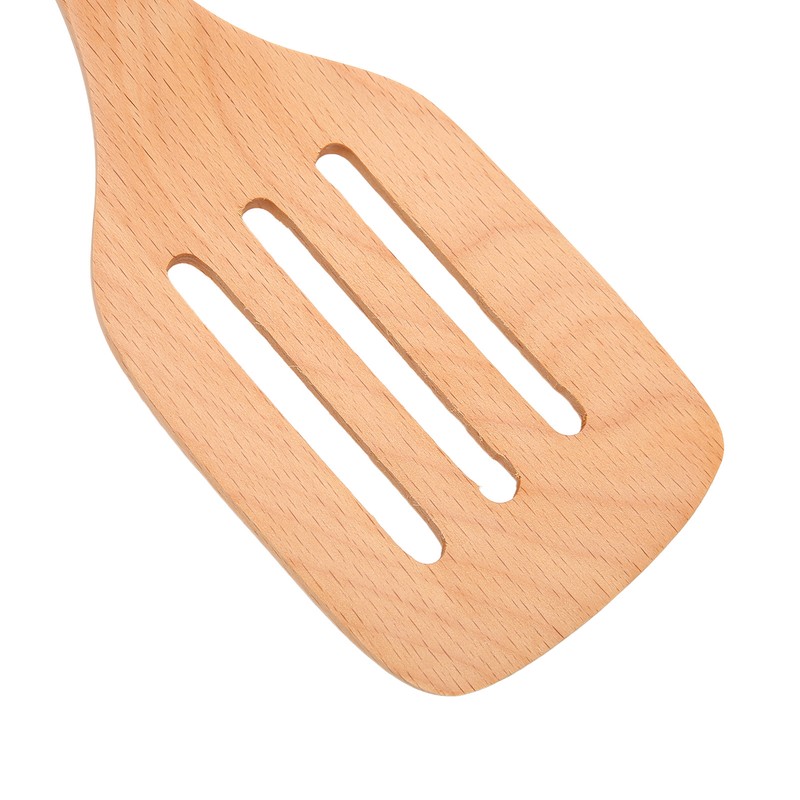 2Pcs Wooden Spatula Heat Resistant Light Weight Kitchen Cooking Utensils